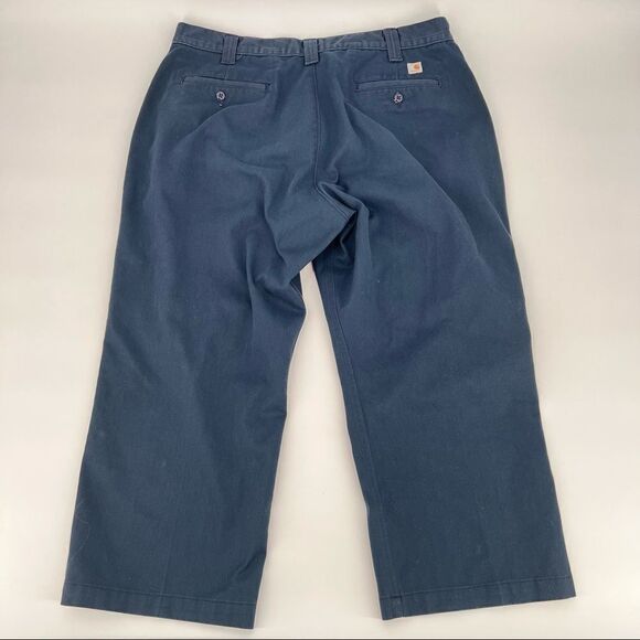 Mens Carhartt blue work pants size38 x 28 short - Picture 2 of 5